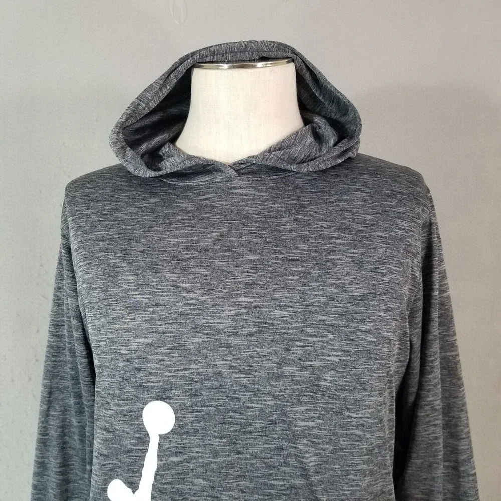 Nike Jordan Jumpman hoodie shirt youth XL extra large gray Heather Dri-Fit